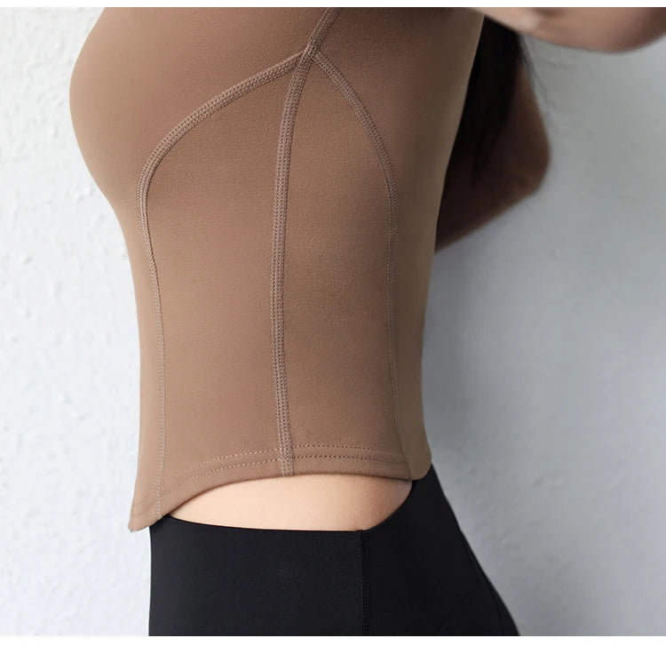 Slimming body sculpting zipper yoga jacket